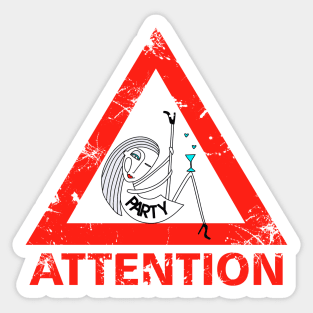 Attention Sticker